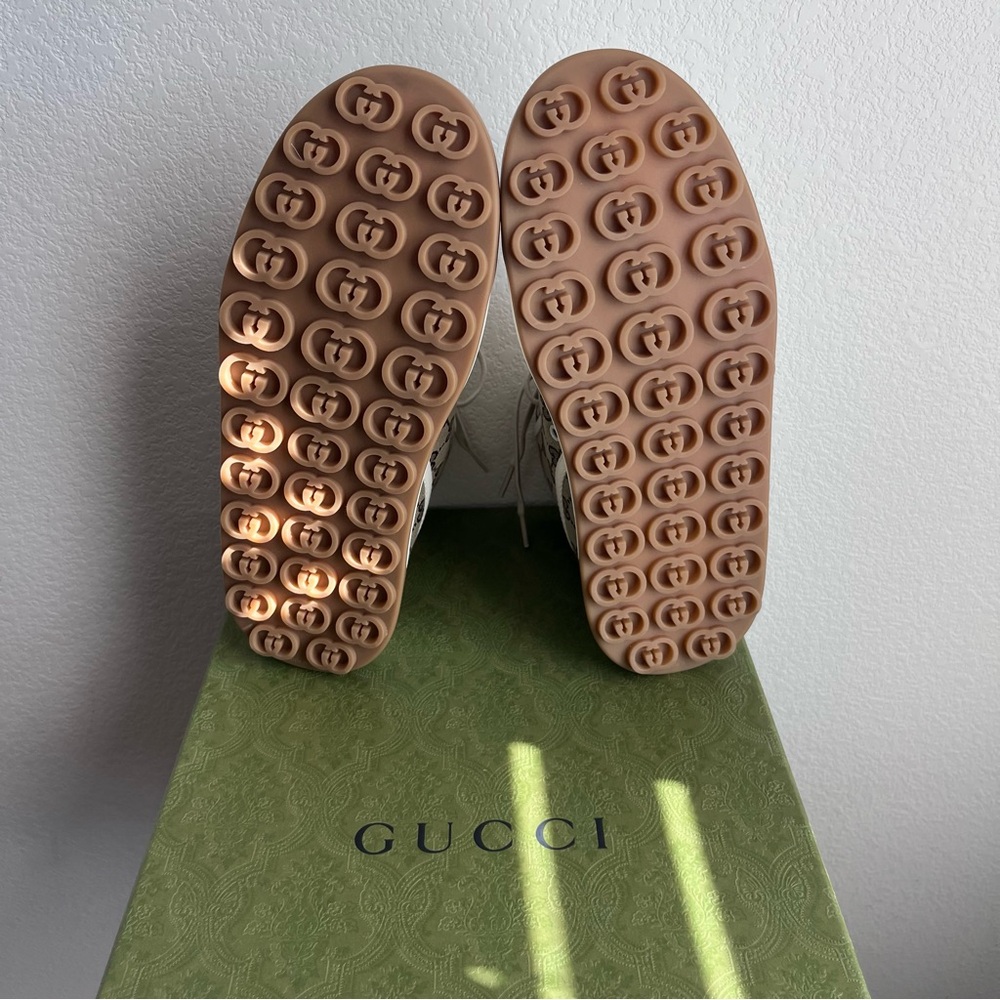 SOLD NEW Gucci 1977 Tennis High Top GG Monogram Sneakers UK M 7 / US M 8 / W 10 - Picture 8 of 16